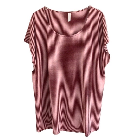 Simply Cacique Tee Pink Red Short Sleeves 22/24 - Picture 1 of 8